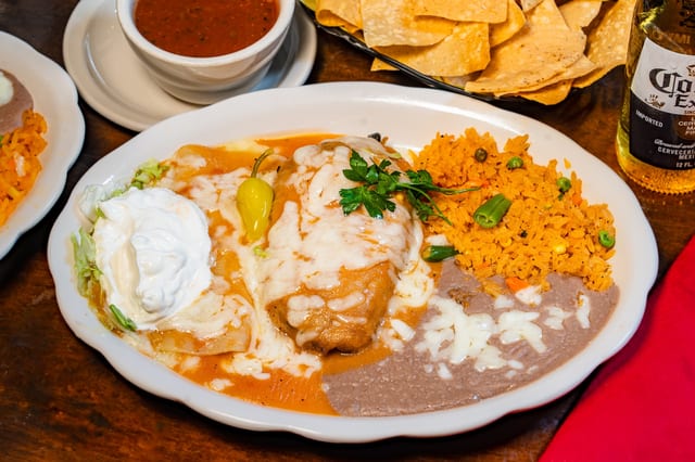 10. One Enchilada Ranchera & One Chile Relleno.