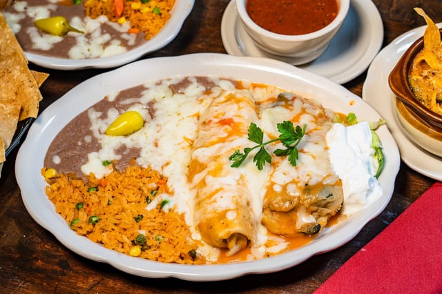 12. One Burrito Ranchera & One Chile Relleno.
