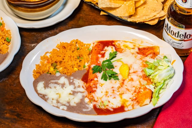 8. Two Enchiladas de Queso.